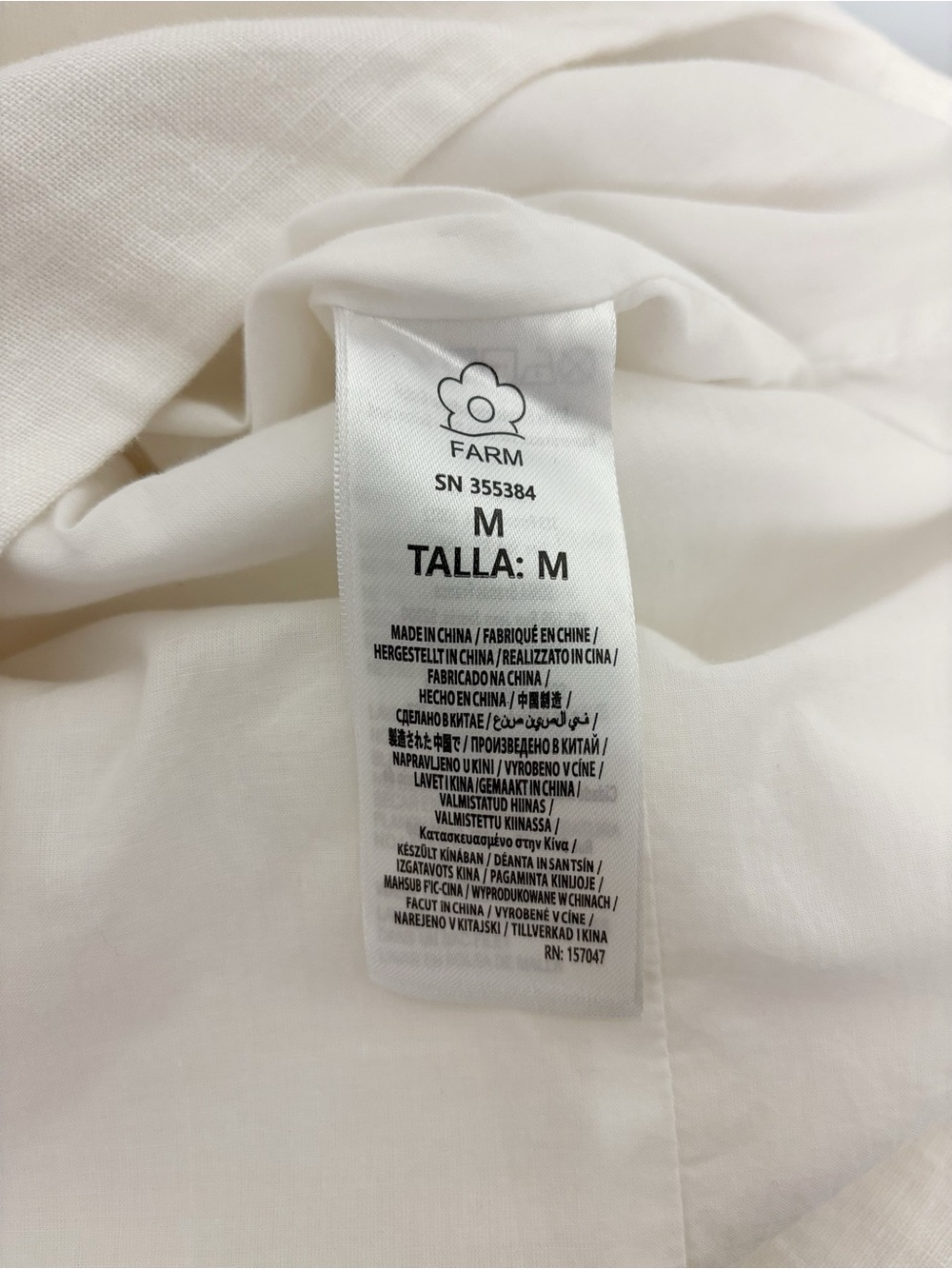 Farm Rio Linen Seashell Sleeveless Midi Dress in White Size M - Picture 11 of 15